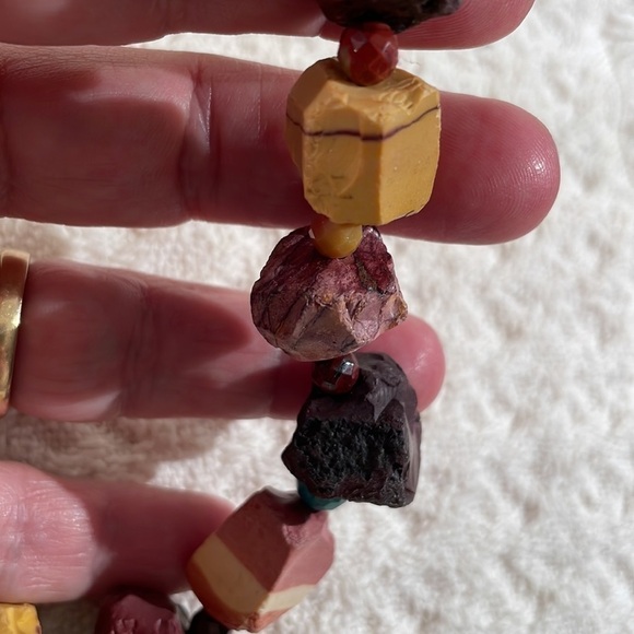 Natural Raw Cut Stone Choker Statement Necklace From Artisan in NC - Picture 6 of 10